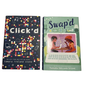 Click'd and Swap'd 2 Books by Tamara Ireland Stone Hardcover Disney Hyperion Lot